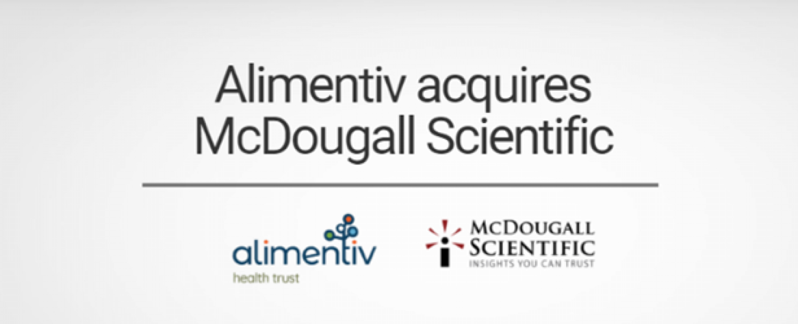Alimentiv Announces Acquisition of McDougall Scientific